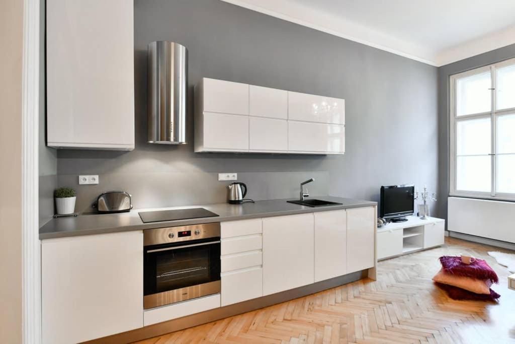 Cityscape Wenceslas Square Appartement Praag
